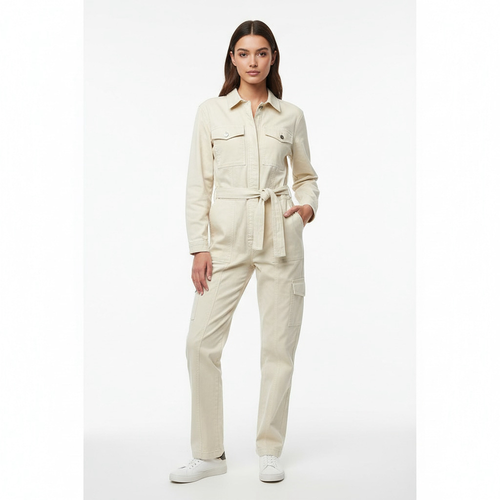 Banana Republic NWT Utility Jumpsuit Small Belted Cotton Stretch